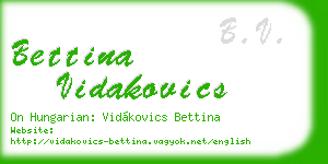 bettina vidakovics business card